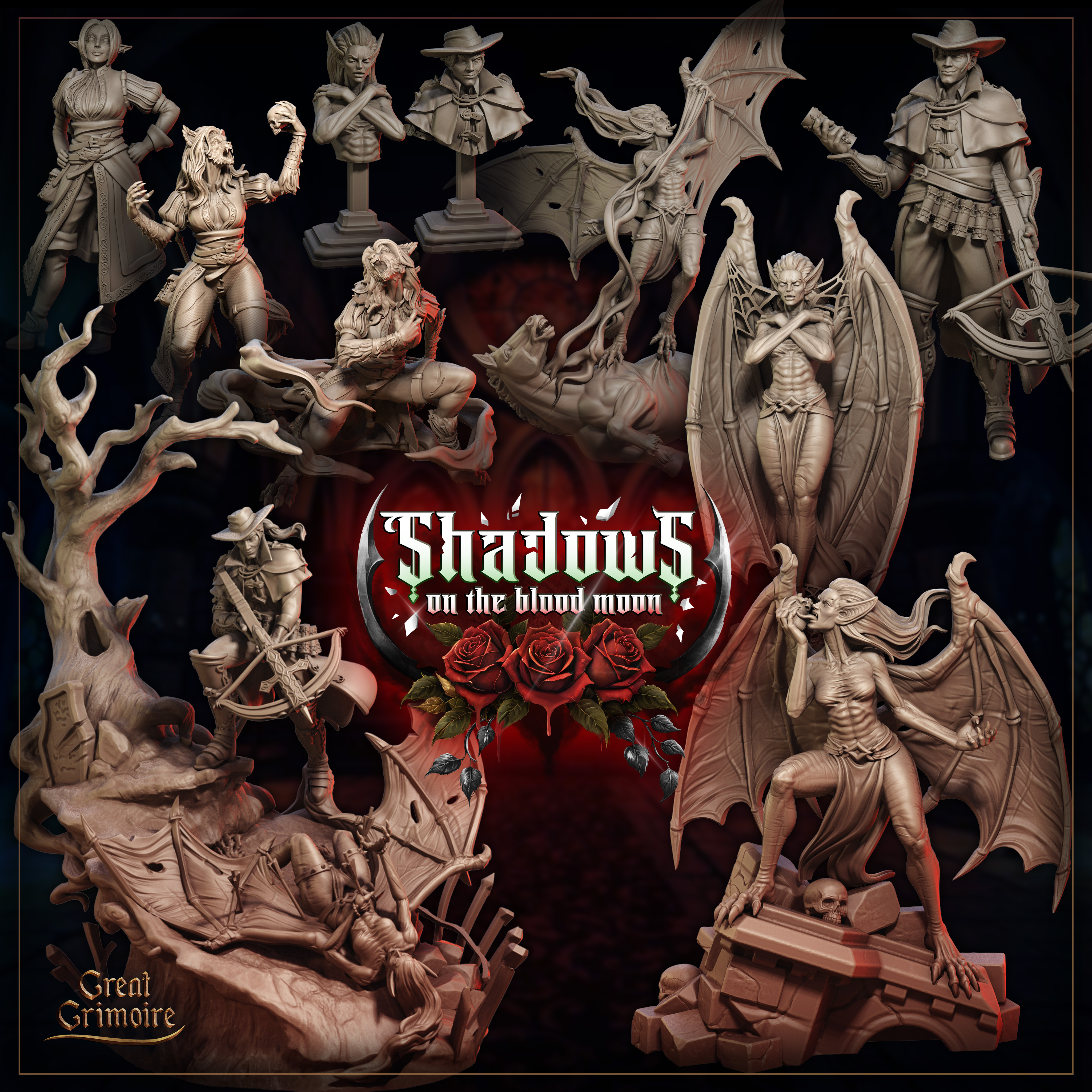 Shadows on the blood moon
